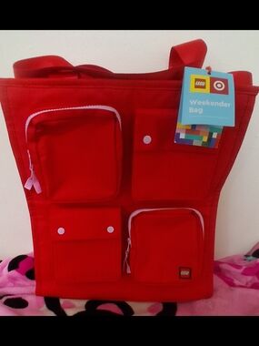 Lego Red Weekender Tote with Front Pockets